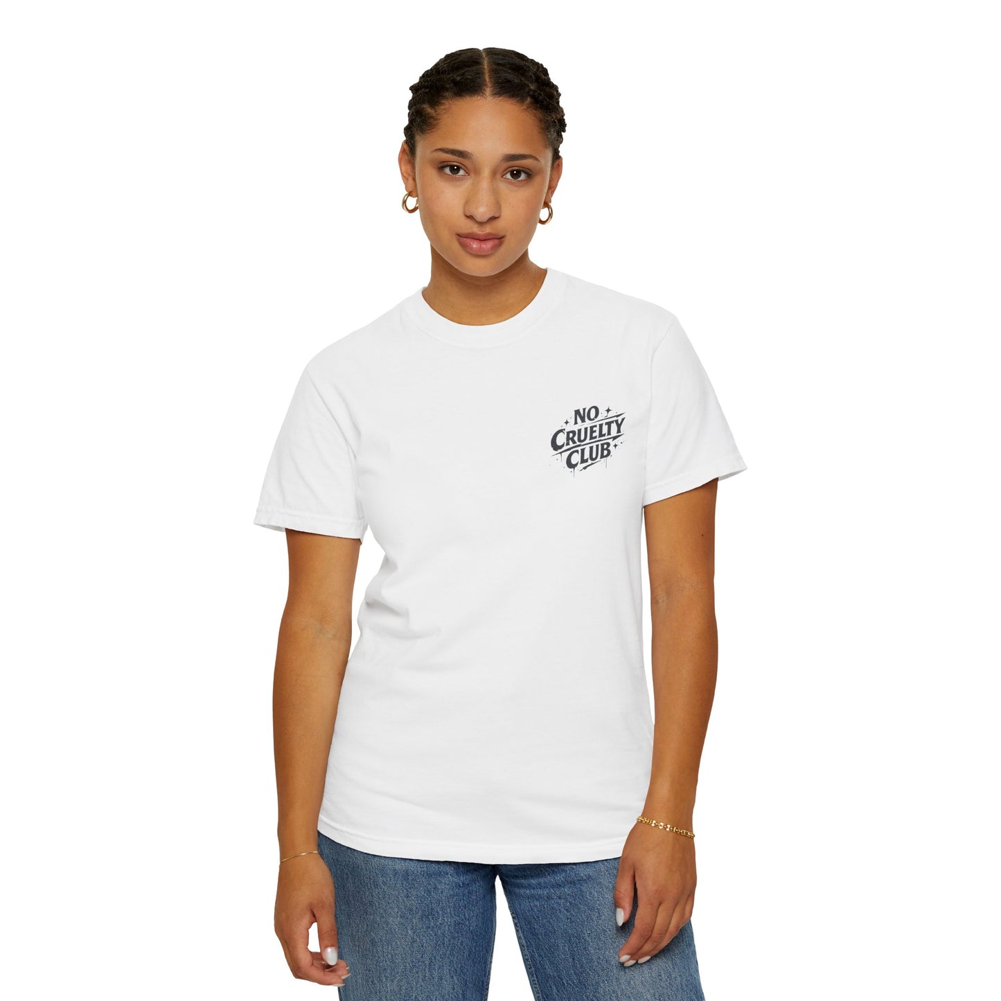 No Cruelty Club Vegan T‑Shirt — Eco Street Art Graphic Tee