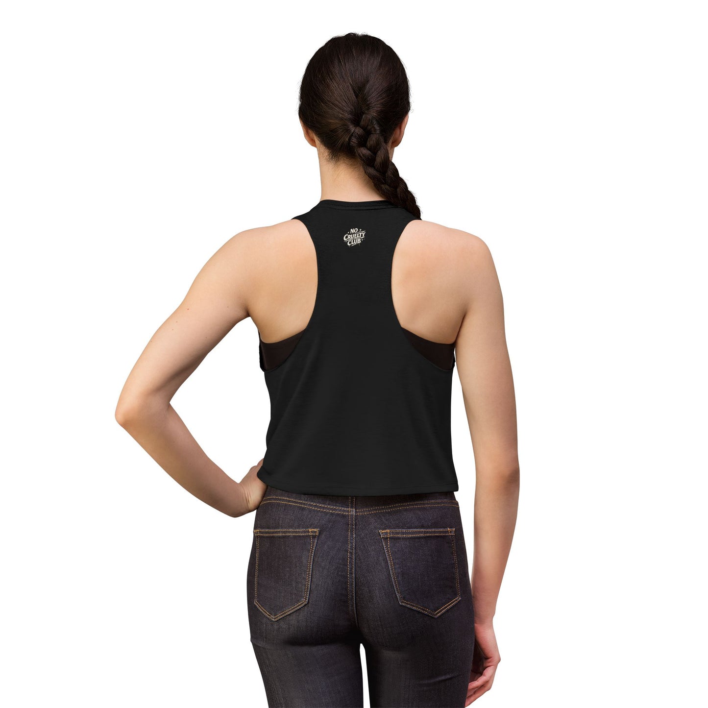 Hot Vegans Exist Crop Top — Funny Vegan Graphic Tank for Women