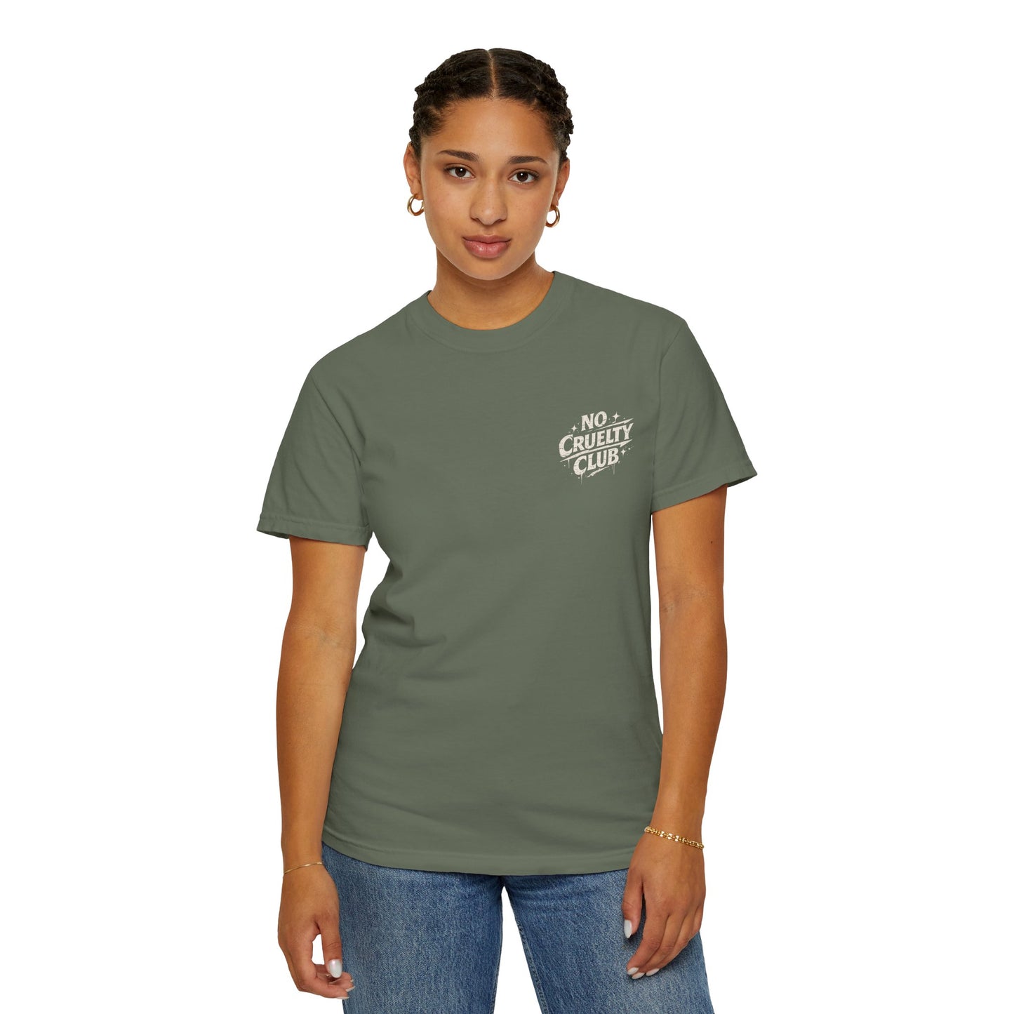 No Cruelty Club Vegan T‑Shirt — Eco Street Art Graphic Tee